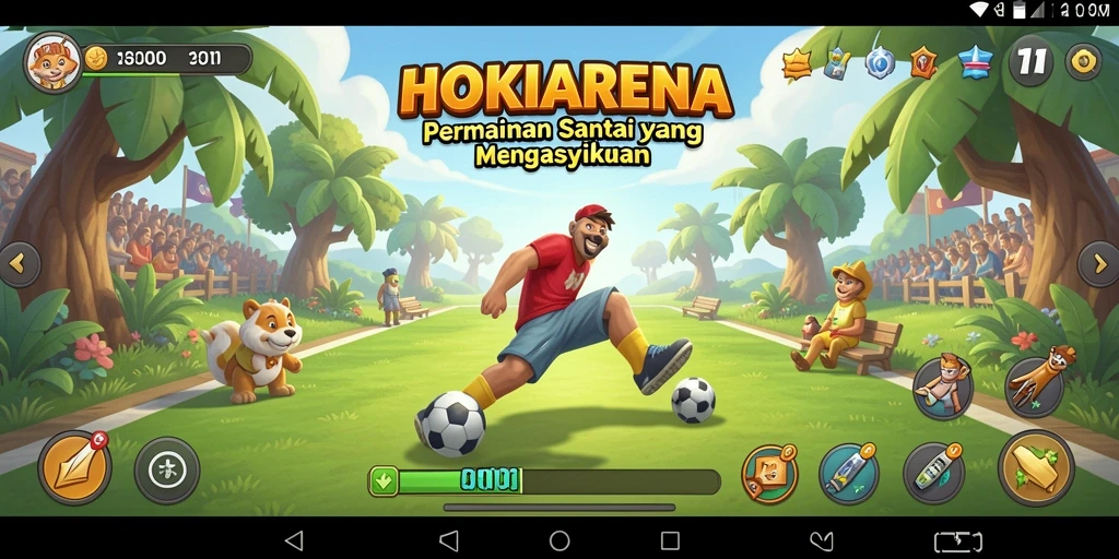 Tampilan gameplay HOKIARENA yang menyenangkan dan penuh warna.