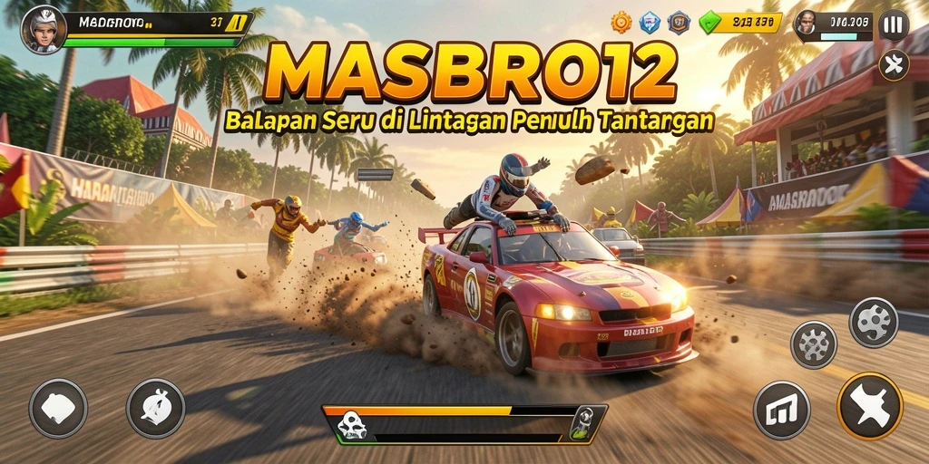 Tangkapan layar gameplay yang menampilkan kecepatan dan ketegangan balapan.