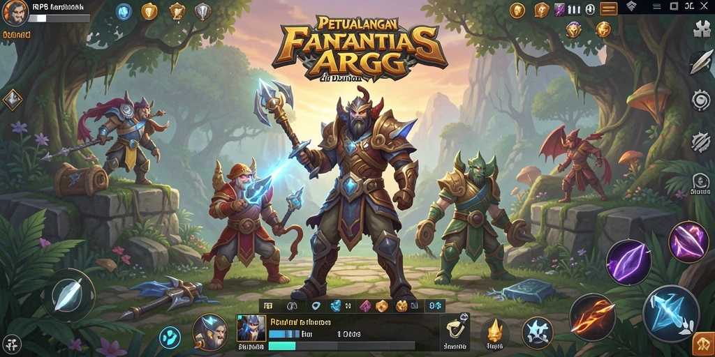Tampilan gameplay ARPG yang mendebarkan dan penuh aksi.